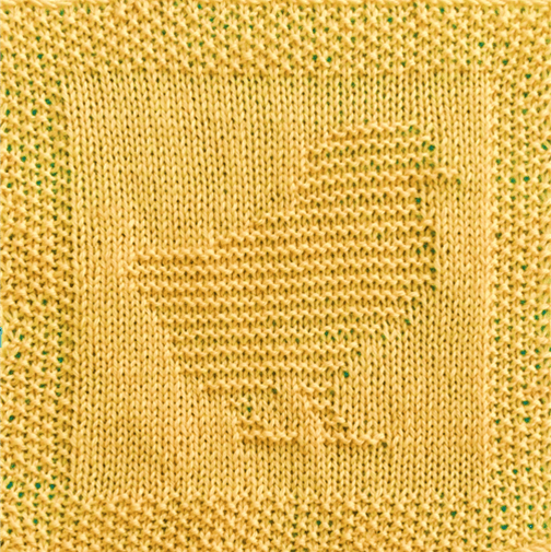 Free Chick Dishcloth or Afghan Square Knitting Pattern Daisy and Storm