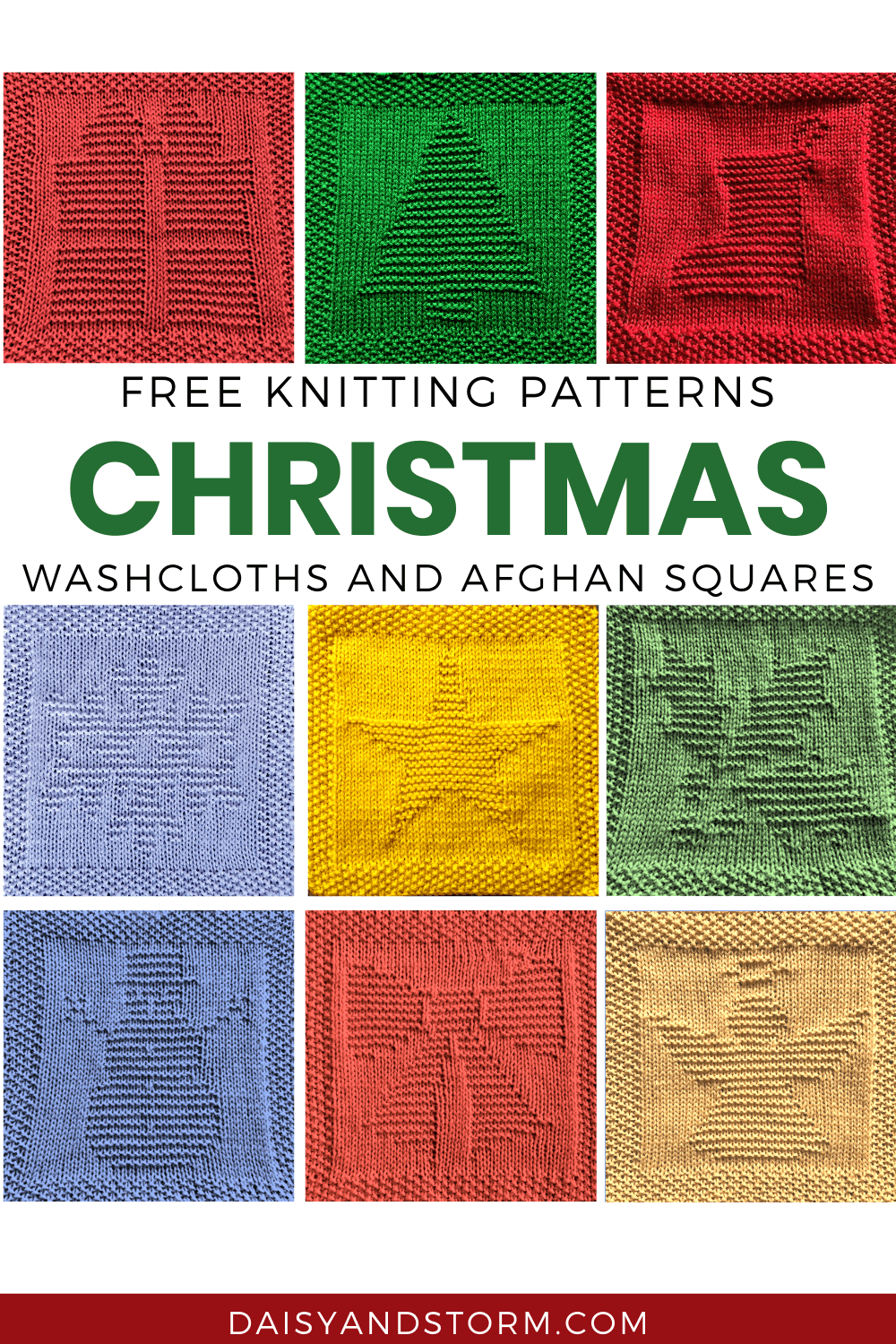 Knitted christmas dishcloth patterns free