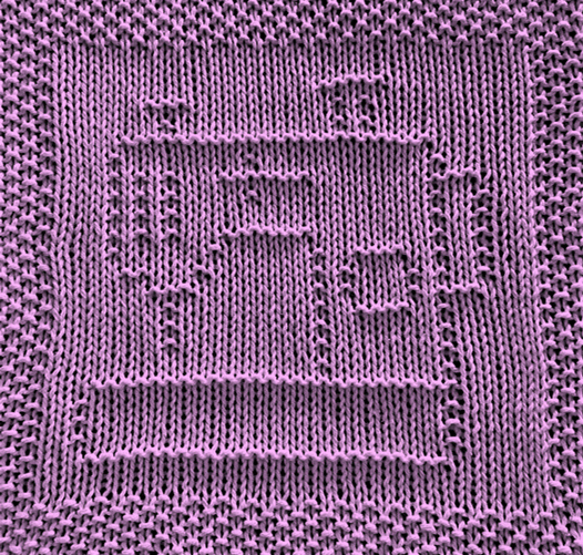 Free Sewing Machine Dishcloth or Afghan Square Knitting Pattern Daisy and Storm